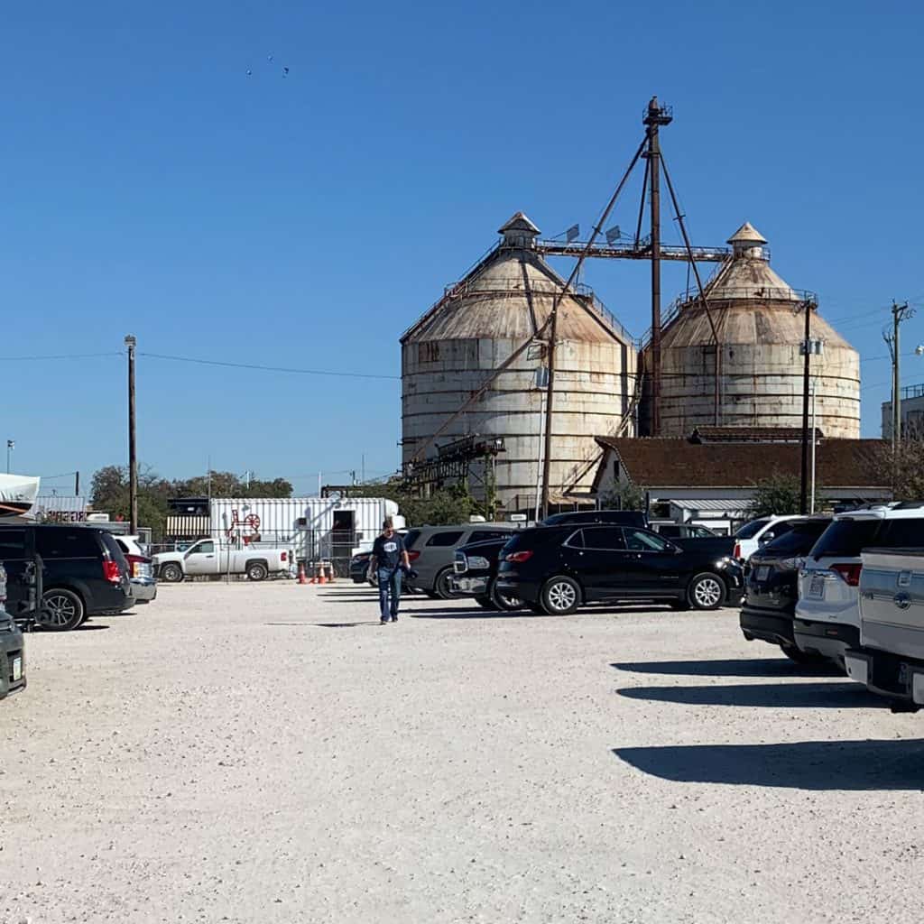 Sandy Park parking lot at magnolia silos socal waco texas