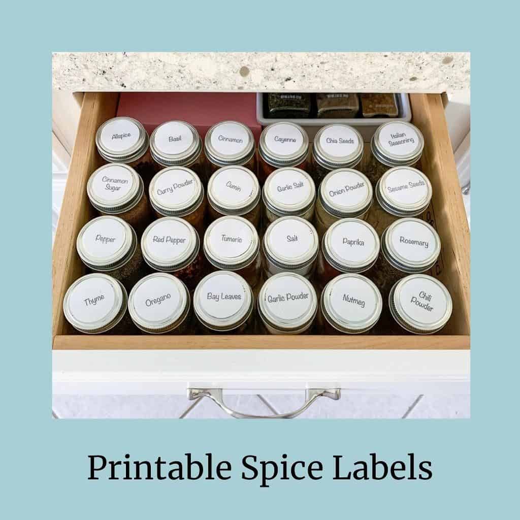 Printable Spice Labels Organization Printable PDF