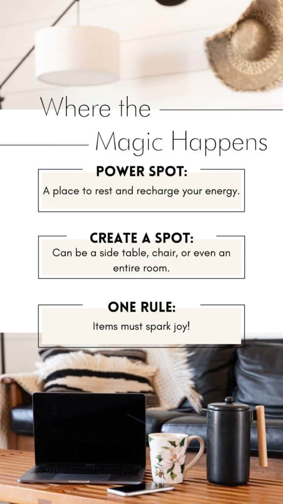 sparking joy beyond the home with Marie Kondo - Where the magic happens for creating a power spot