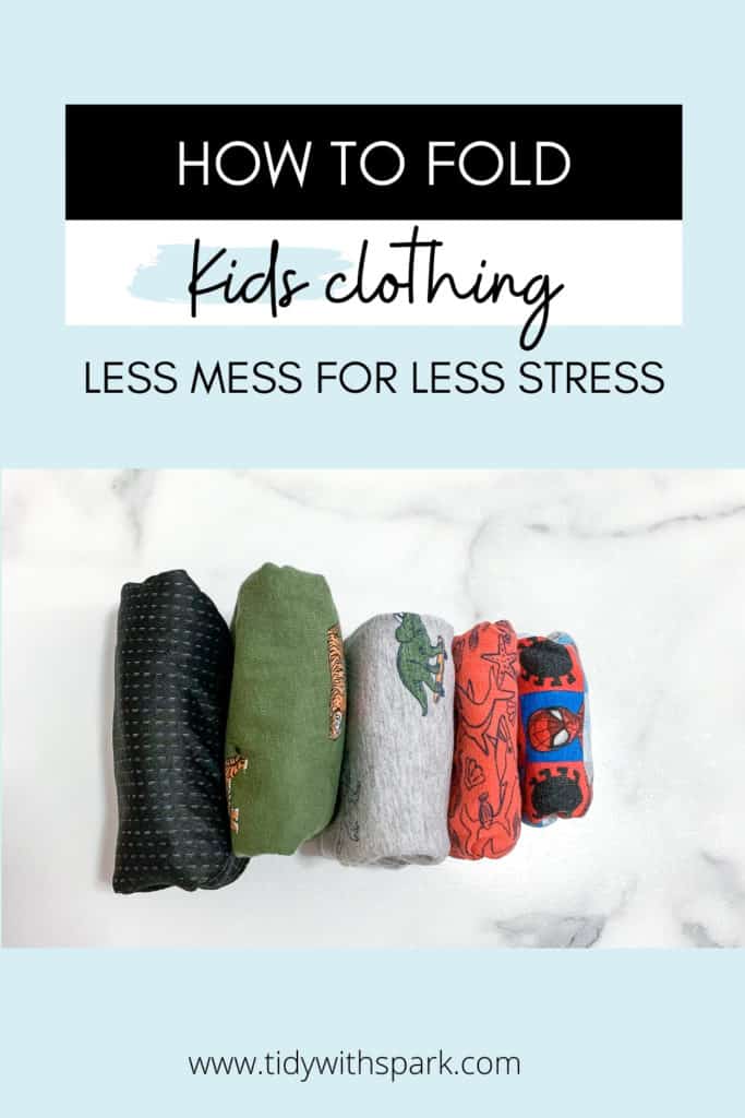 Tidying with Kids folding kids clothing