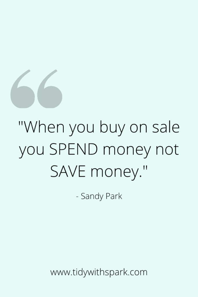 Decluttering Quote for motivation Tidy with Spark blog 13