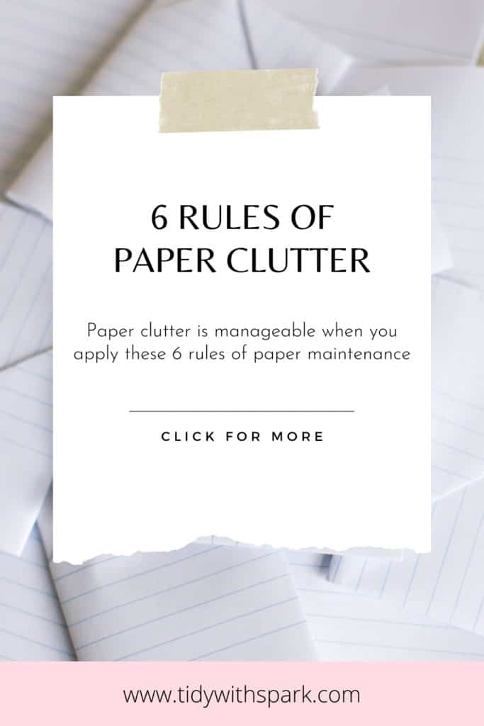 Costs of paper clutter 2 Tidy with spark blog