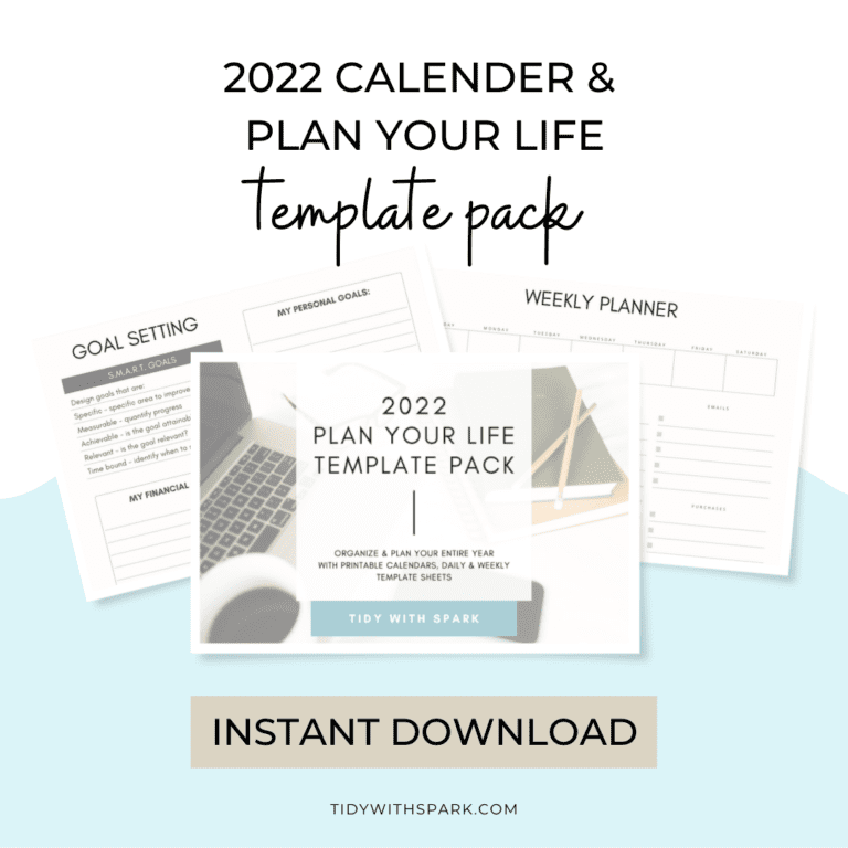 2022 Plan Your Life Template Pack - Instant Download
