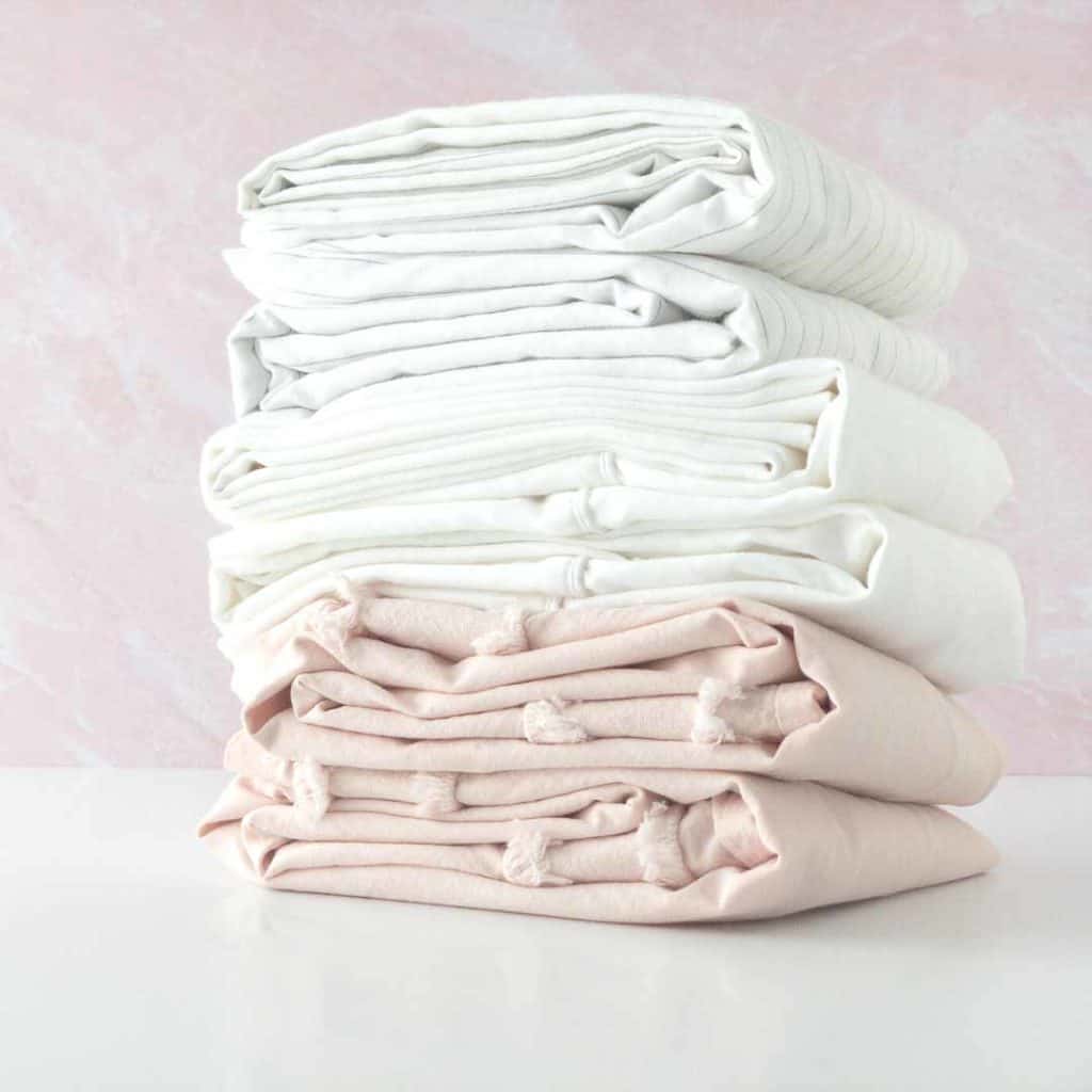 The Ultimate Tidying Toolkit stack of folded linens