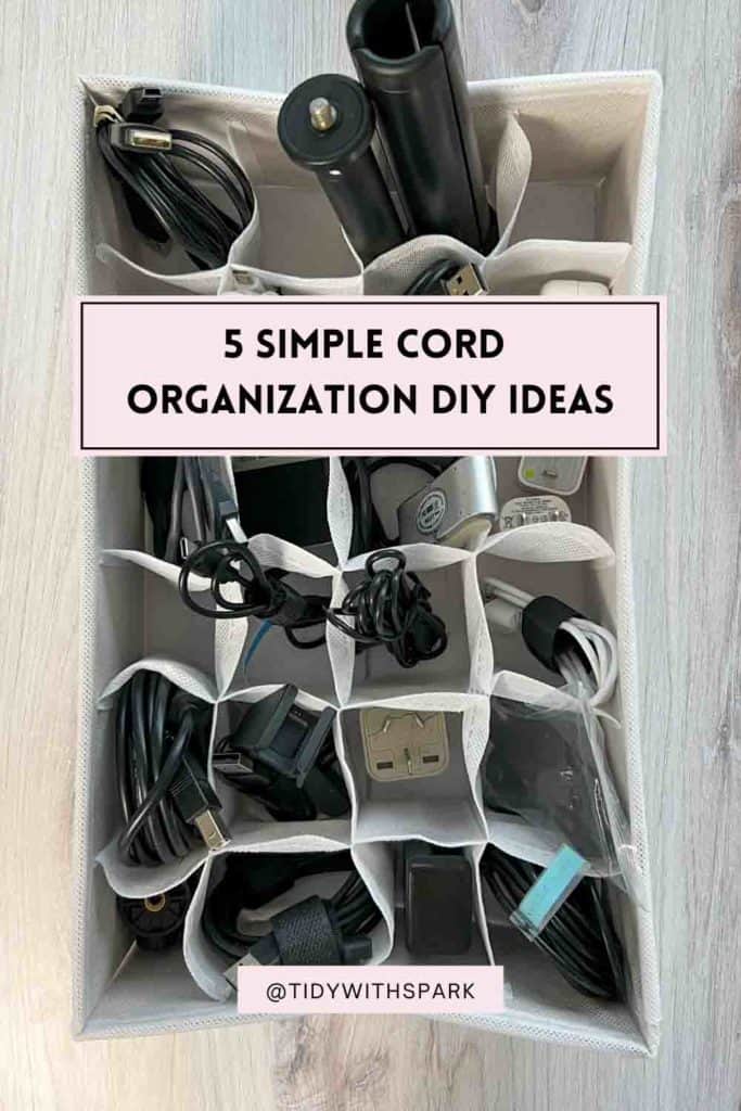 fabric organizer 5 simple cord organization diy ideas
