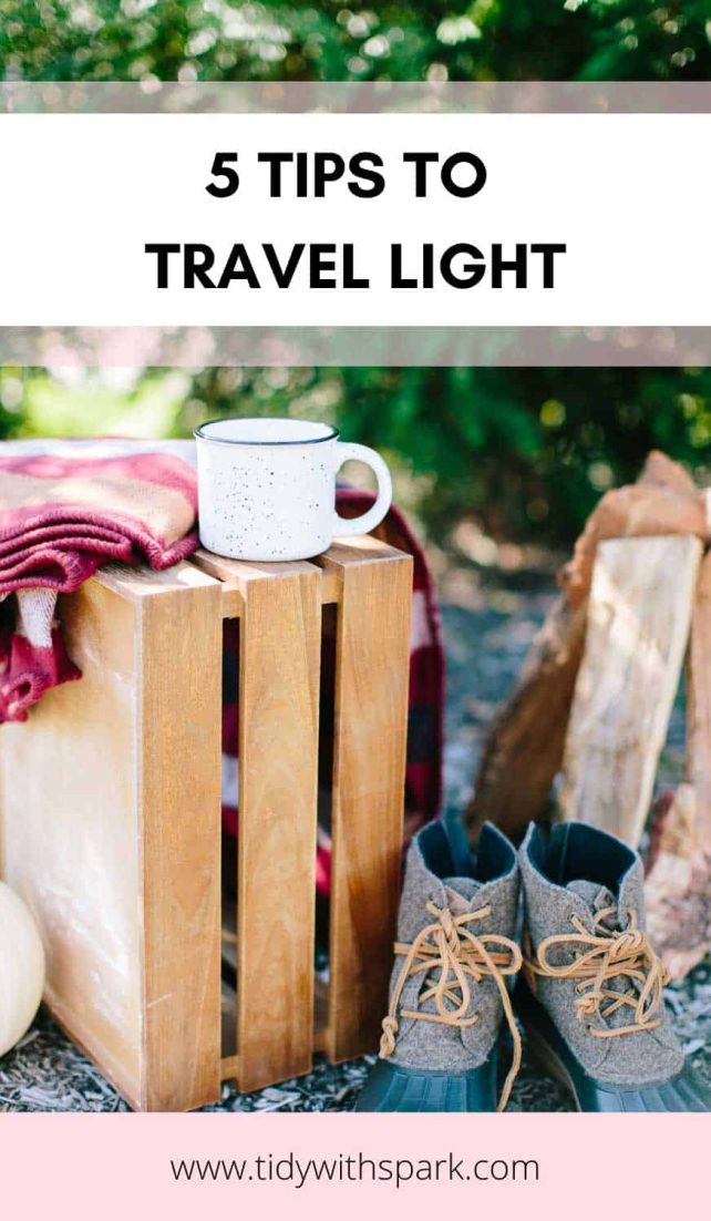 5 tips on Packing for Short Term Travel promotional image for tidy with spark blog