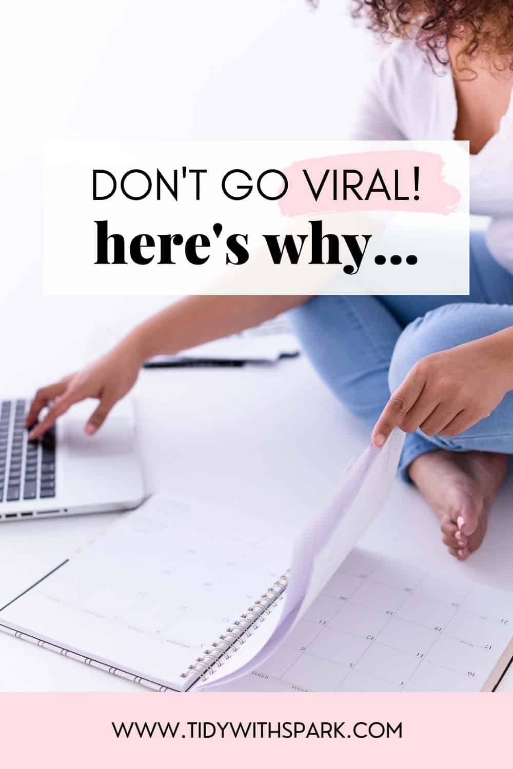 Promotional image for The fallacy of virality for tidy with spark blog