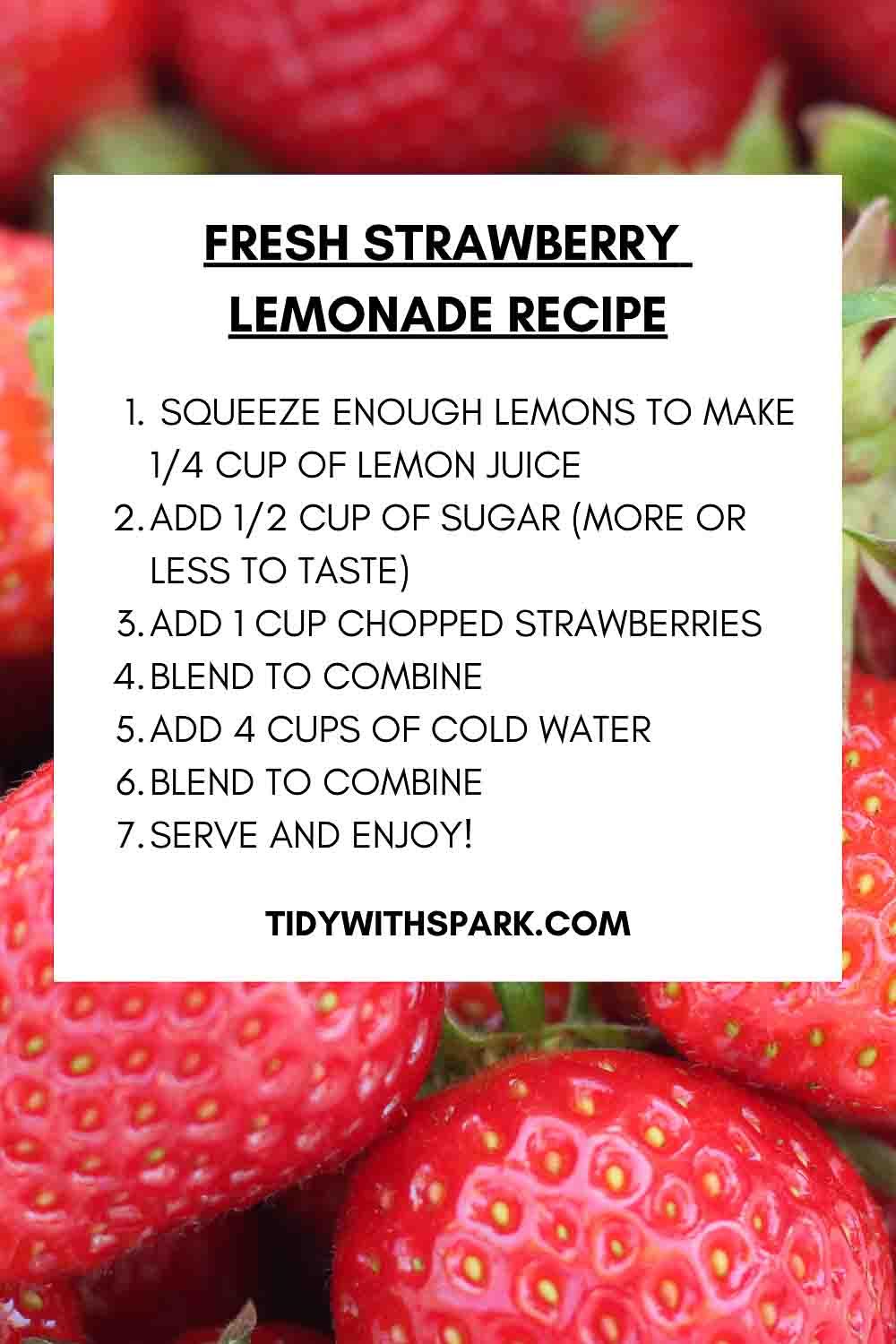 fresh strawberry lemonade recipe