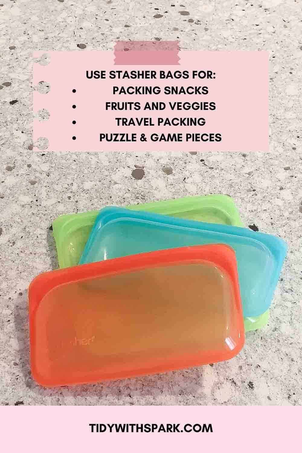 Stasher bags for food storage