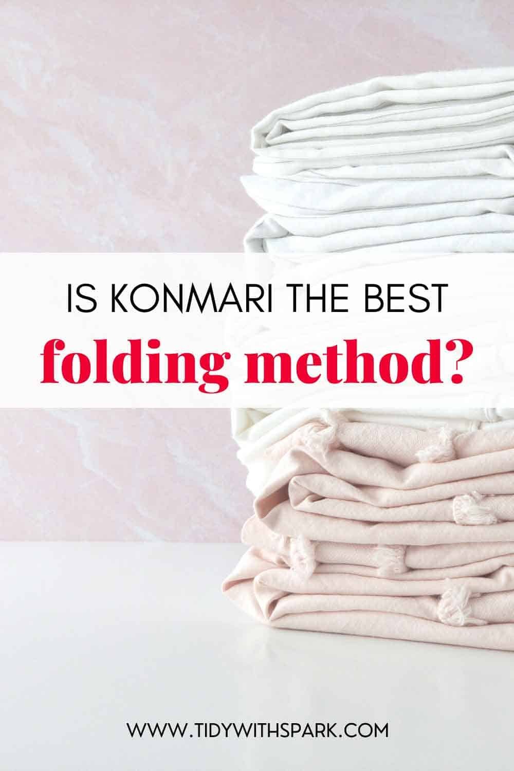 Promotional image for Folding clothes to save space post for tidy with spark blog