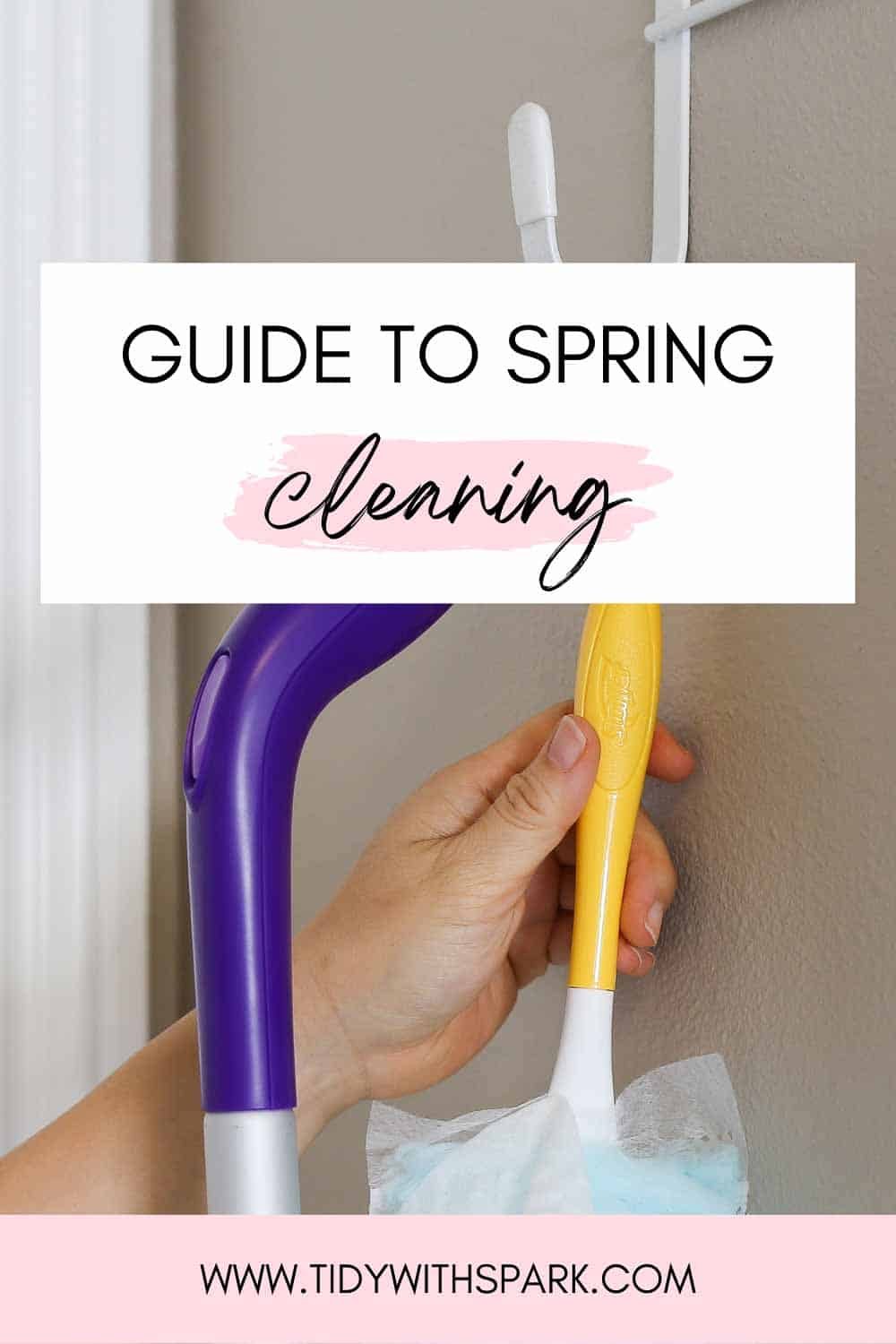 Promotional image for Guide to Spring Cleaning for tidy with spark blog