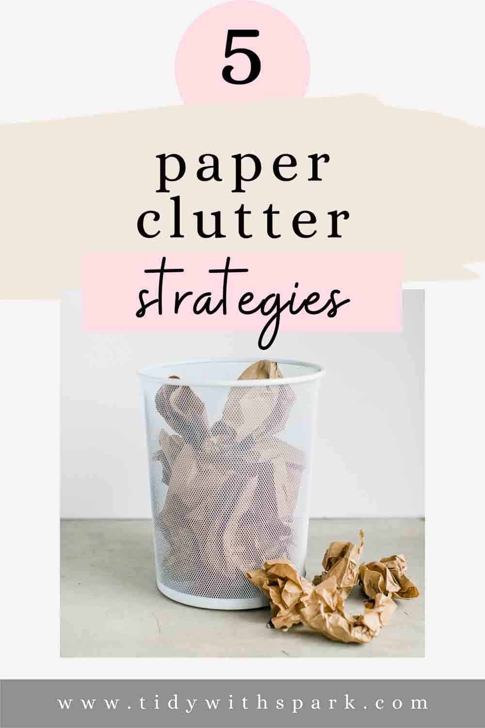 Promotional image for How to declutter and organize papers for tidy with spark blog